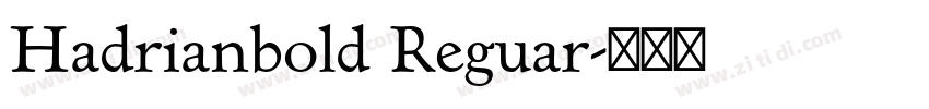 Hadrianbold Reguar字体转换
